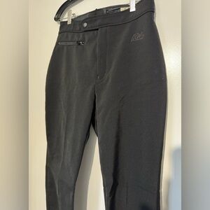 VTG Nils Black Stirrup Ski Pants - Made in USA - High Rise - Size 10L